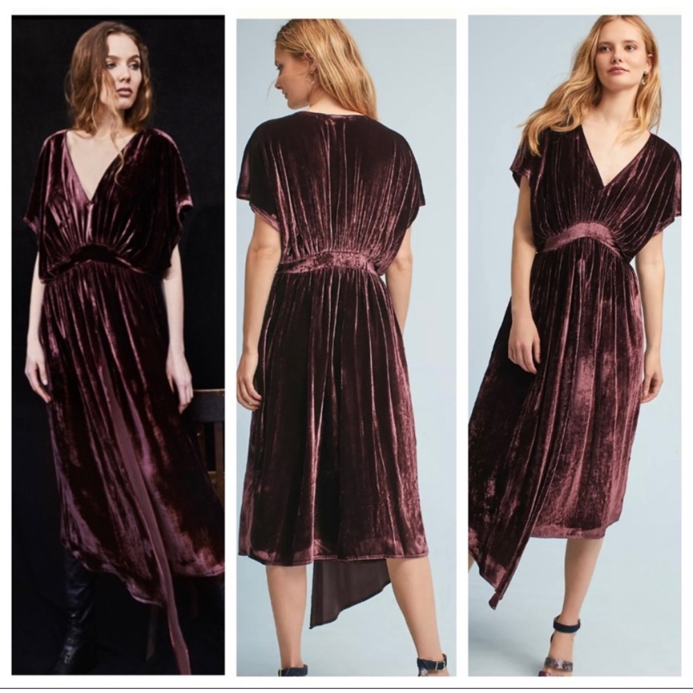 Harshman Deimante Burgundy Dress Size S